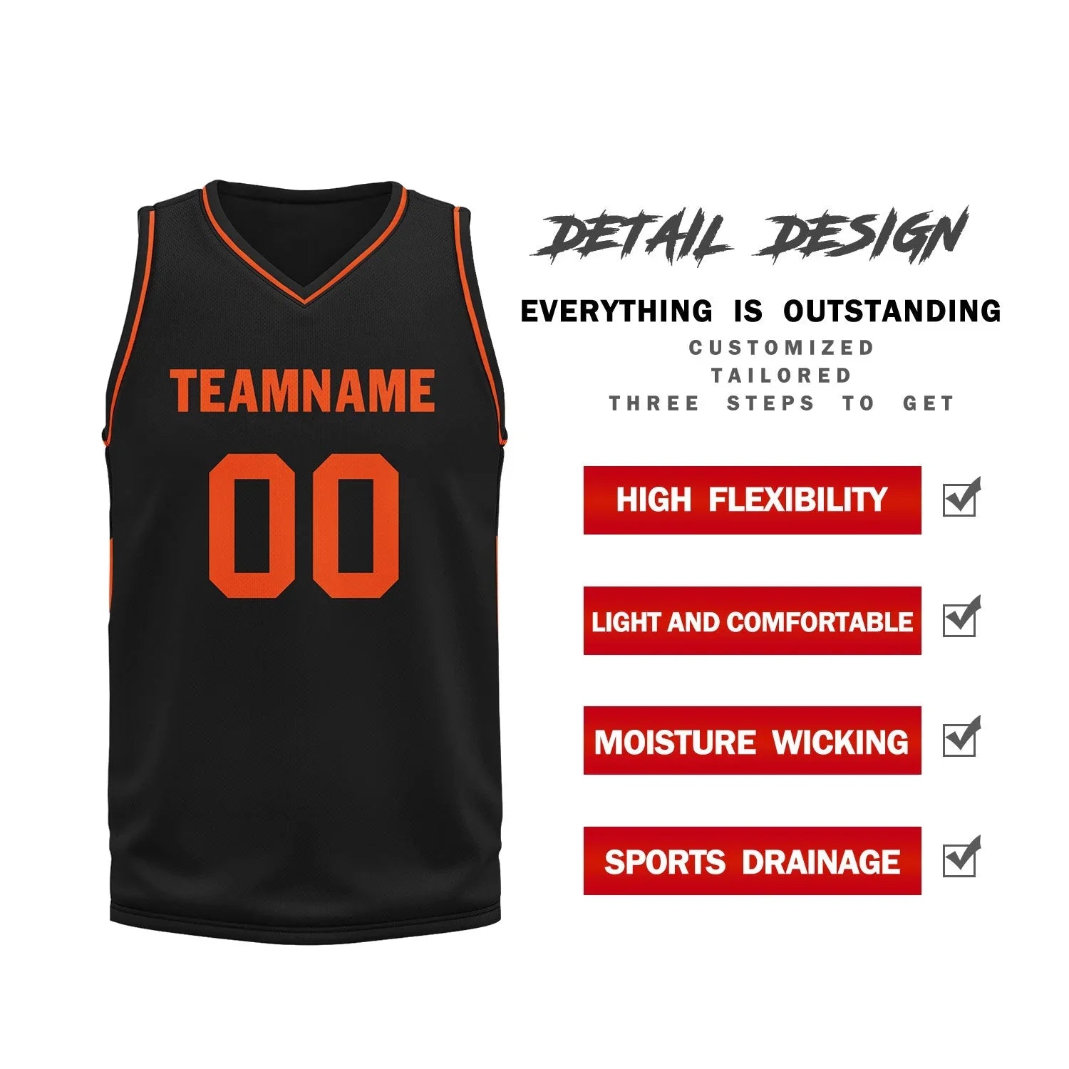 Custom Black Classic Style Sports Uniform Basketball Jersey BBJ01-D020105-7 - Coolcustomize