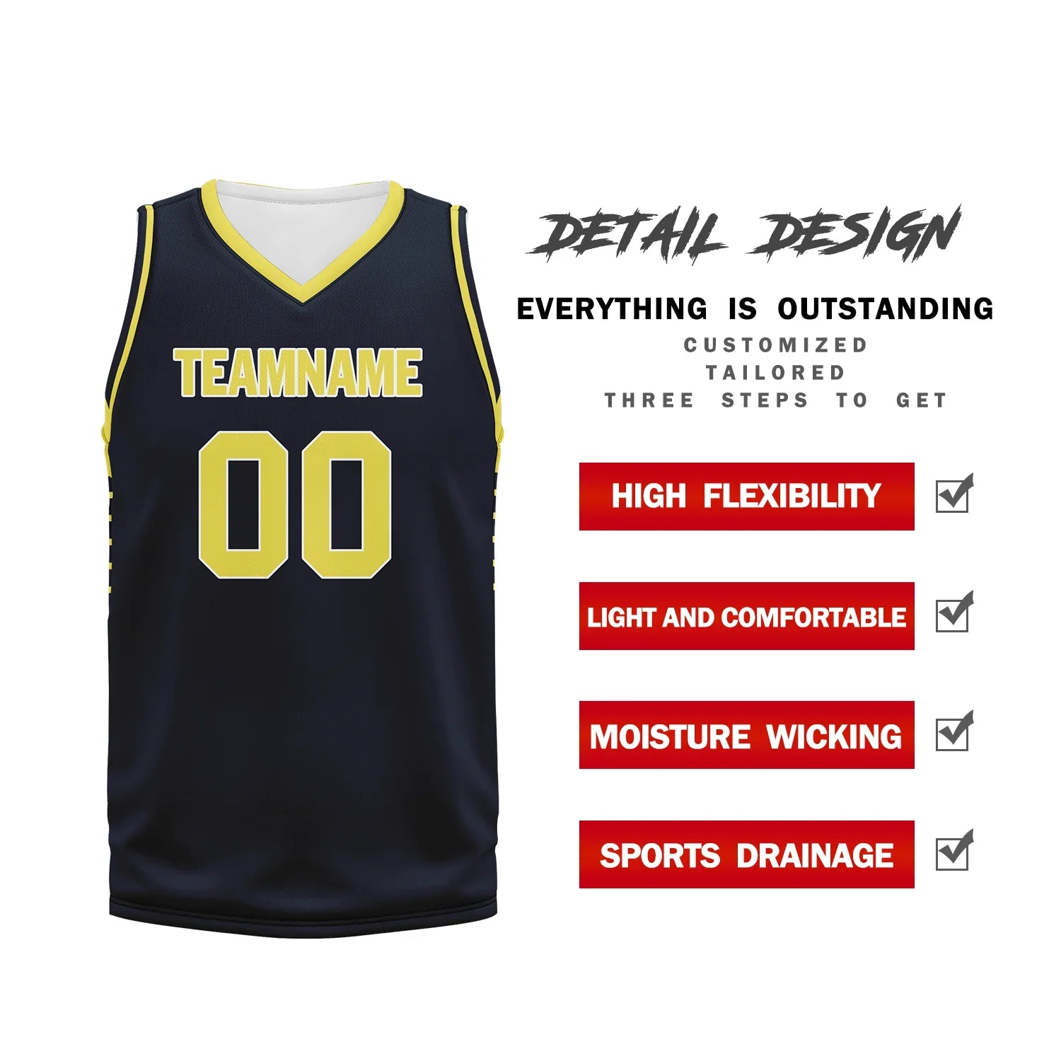 Custom Black Classic Style Sports Uniform Basketball Jersey BBJ01-bd0a70e9 - Coolcustomize