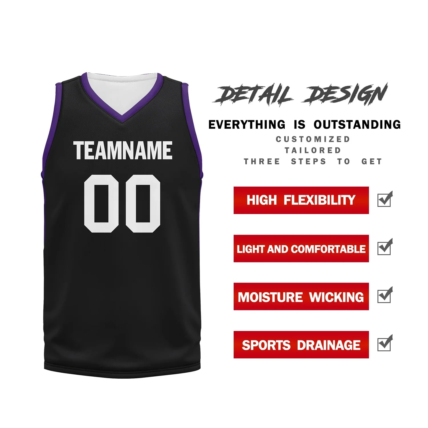 Custom Black Classic Style Sports Uniform Basketball Jersey BBJ01-bd0a70ce - Coolcustomize