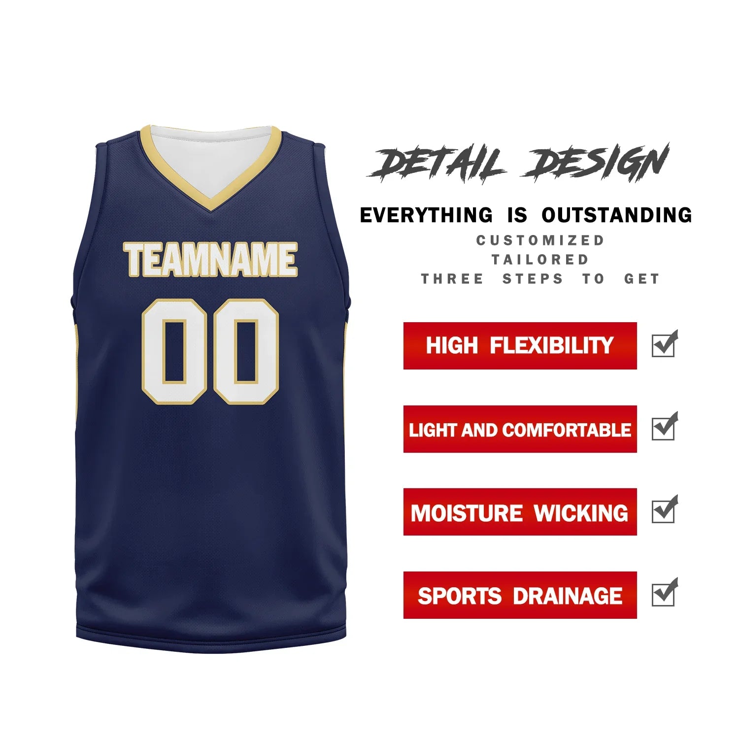 Custom Deep Blue Classic Style Sports Uniform Basketball Jersey BBJ01-bd0a70e0 - Coolcustomize