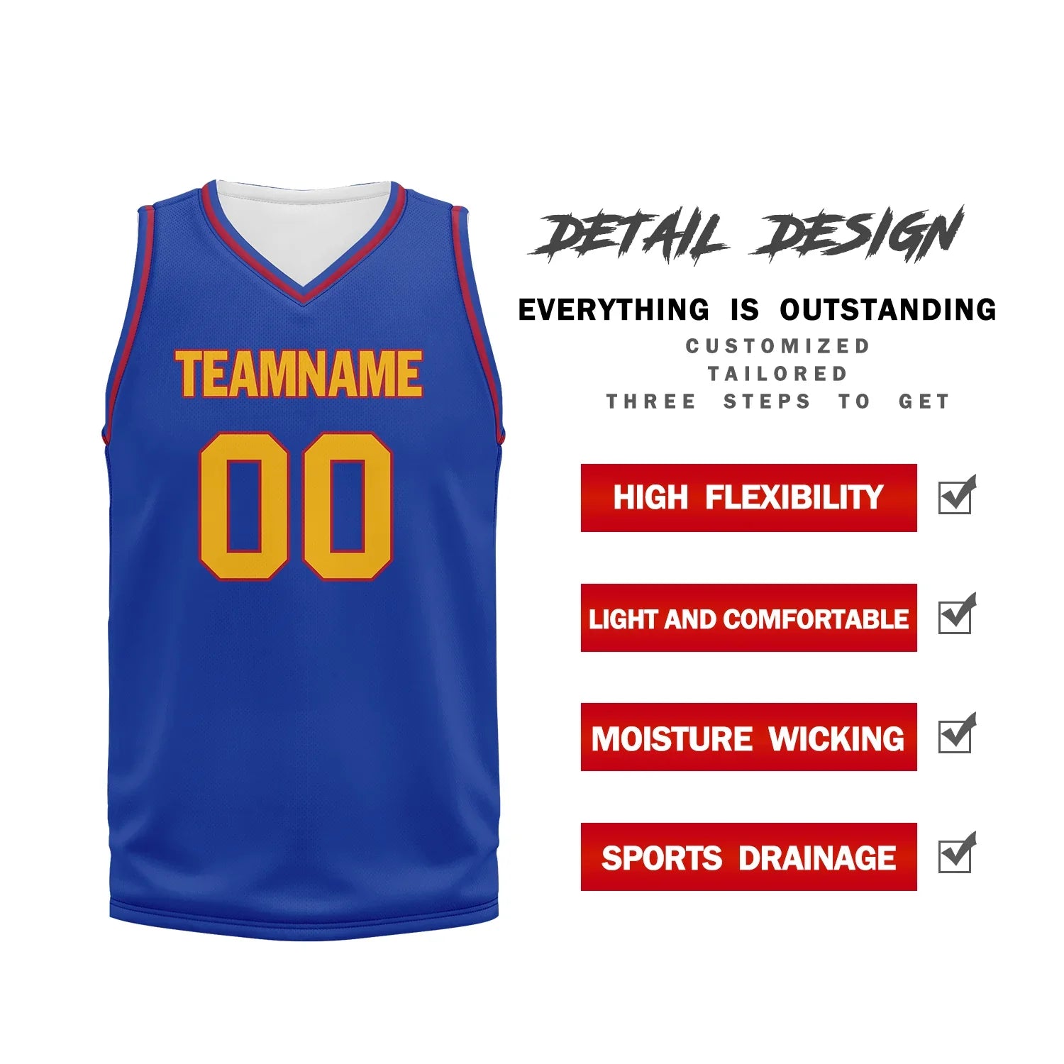 Custom Blue Classic Style Sports Uniform Basketball Jersey BBJ01-bd0a70b9 - Coolcustomize