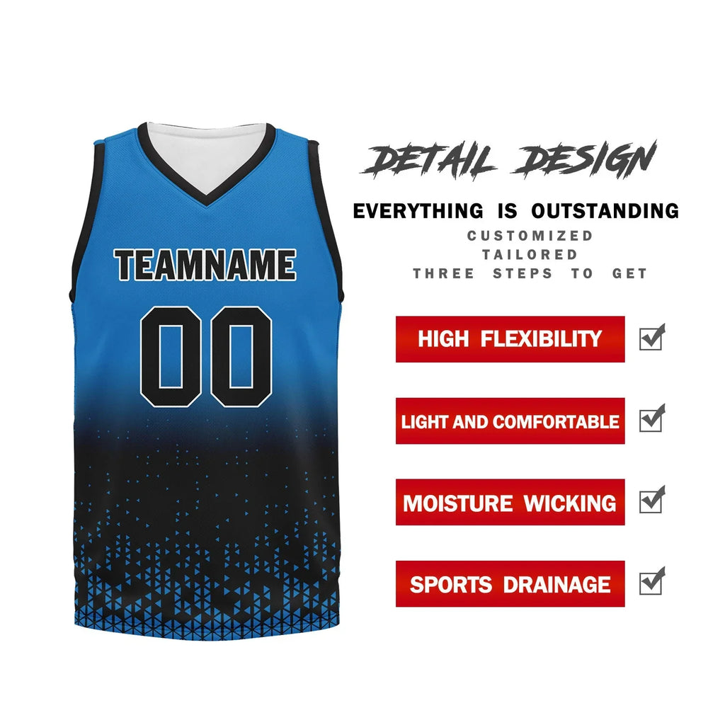 Custom Blue Black Fade Fashion Sports Uniform Basketball Jersey BBJ01-D020102-11 - Coolcustomize