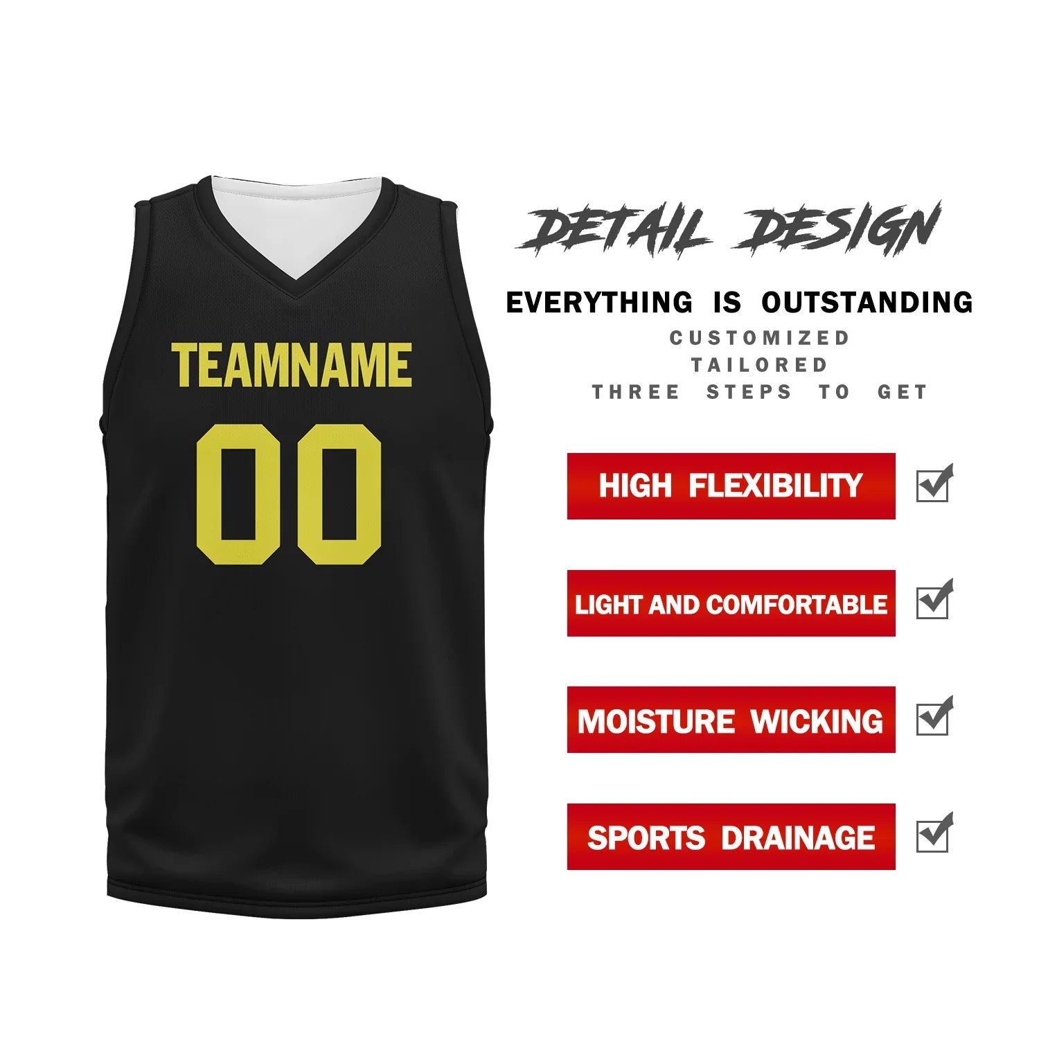 Custom Black Classic Style Sports Uniform Basketball Jersey BBJ01-bd0a70d8 - Coolcustomize