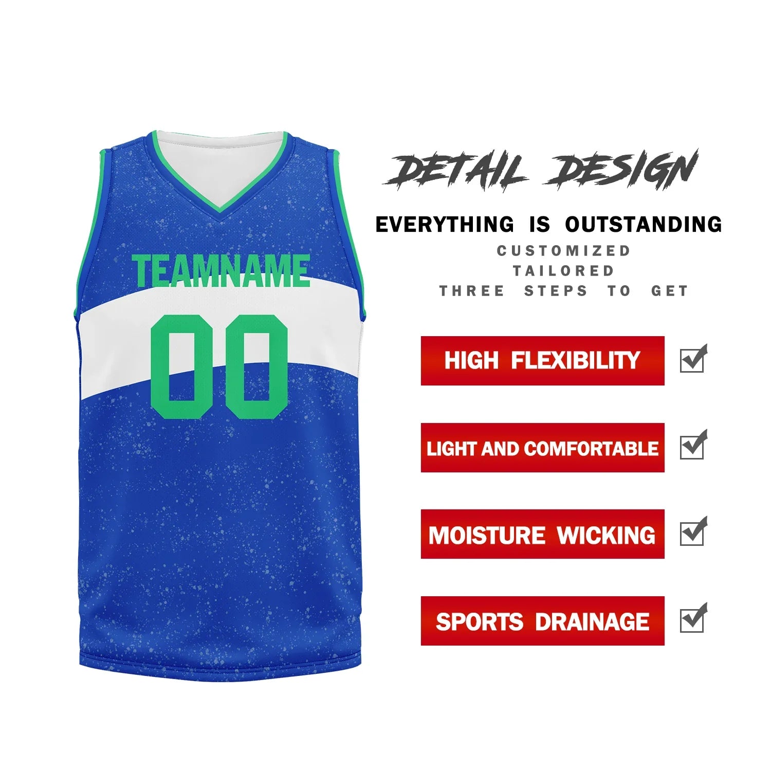 Custom Blue White Classic Style Sports Uniform Basketball Jersey BBJ01-bd0a7009 - Coolcustomize