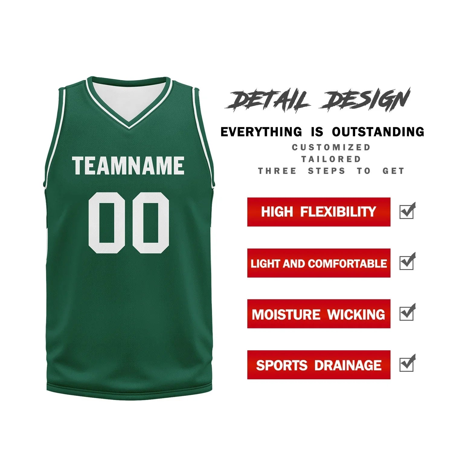 Custom Green Classic Style Sports Uniform Basketball Jersey BBJ01-D020105-22 - Coolcustomize