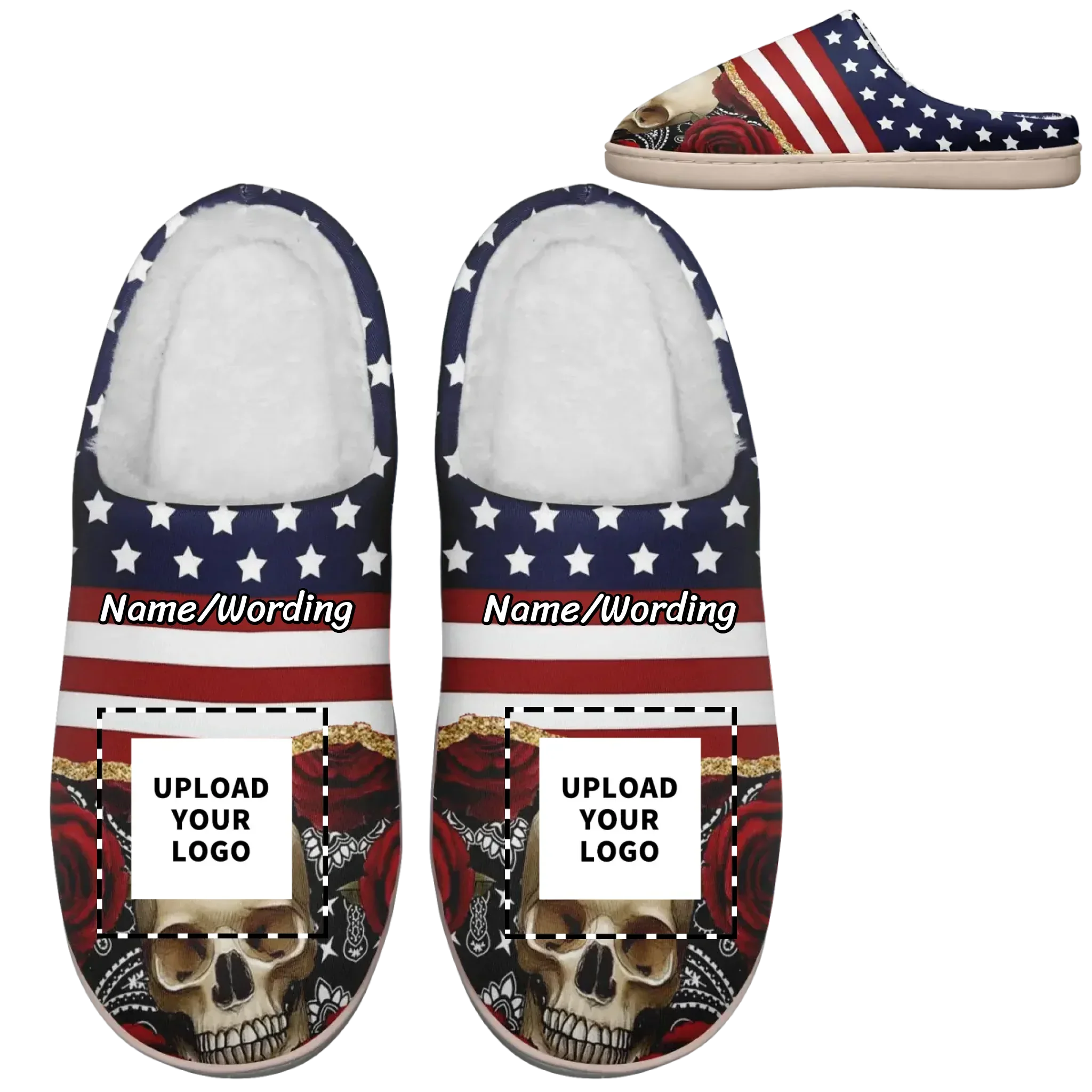 Business holiday gifts, Personalized Indoor Slipper, Custom Warm-Fur Slipper, US-Theme Slipper,kitty2020-24020021 - Coolcustomize