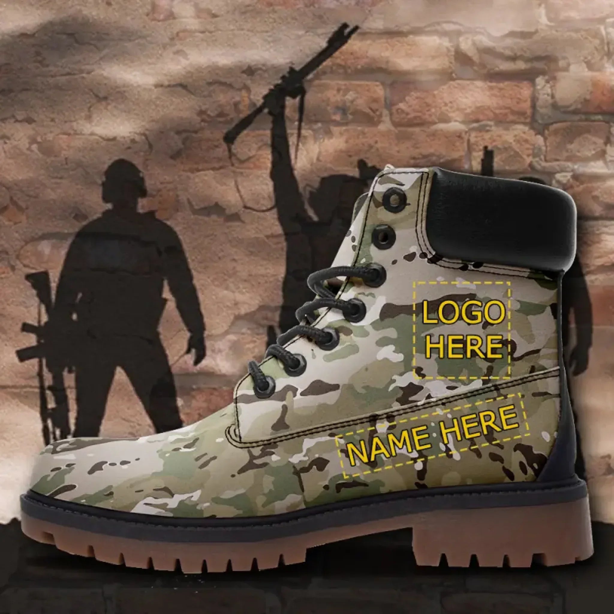 Custom Classic all season boots, Camo Custom Shoes,Personalized tactical boots, PC-TB-B09100 - Coolcustomize
