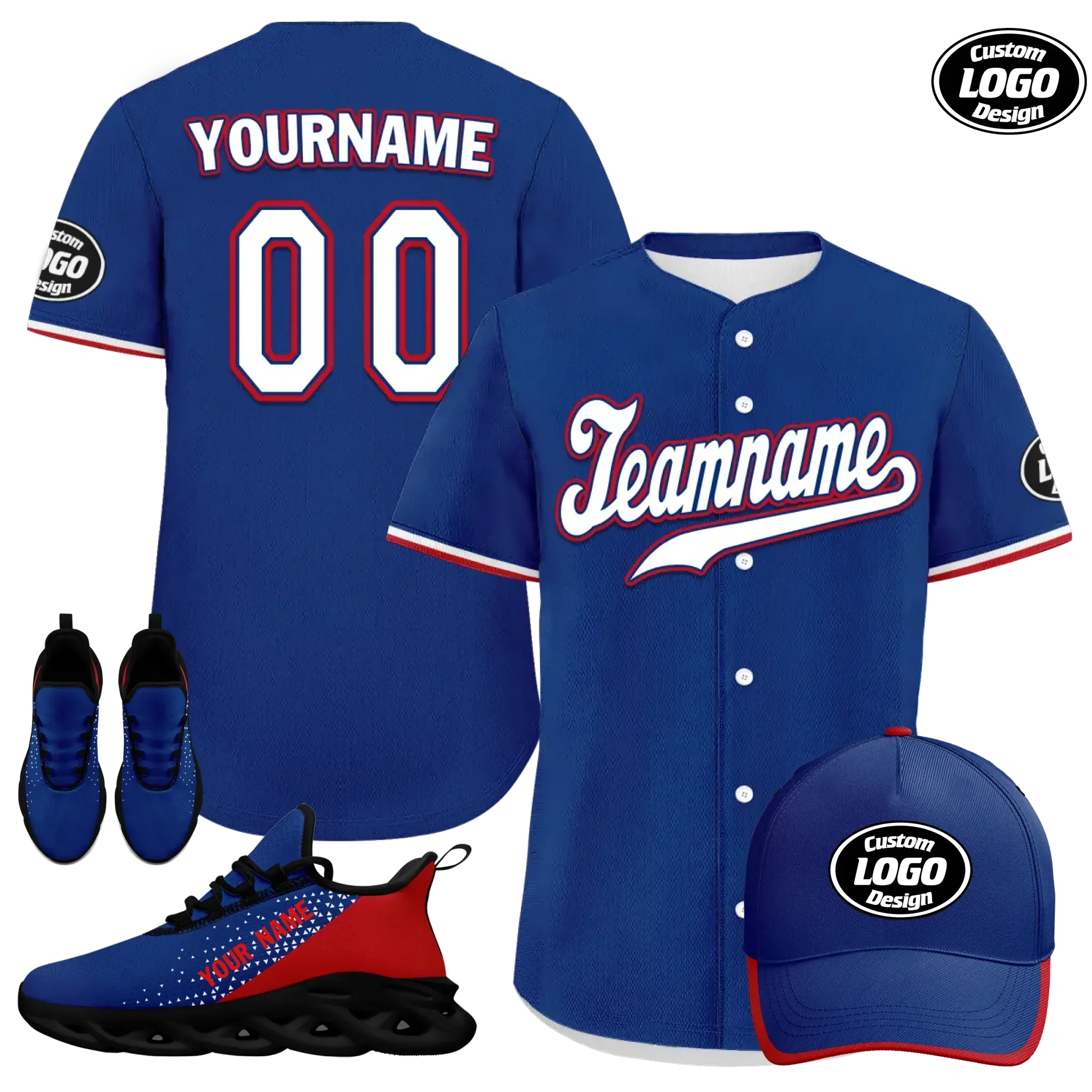 Custom Blue Jersey Maxsoul Shoes And Hat Combo Offer Personalized,ZH-24020092 - Coolcustomize