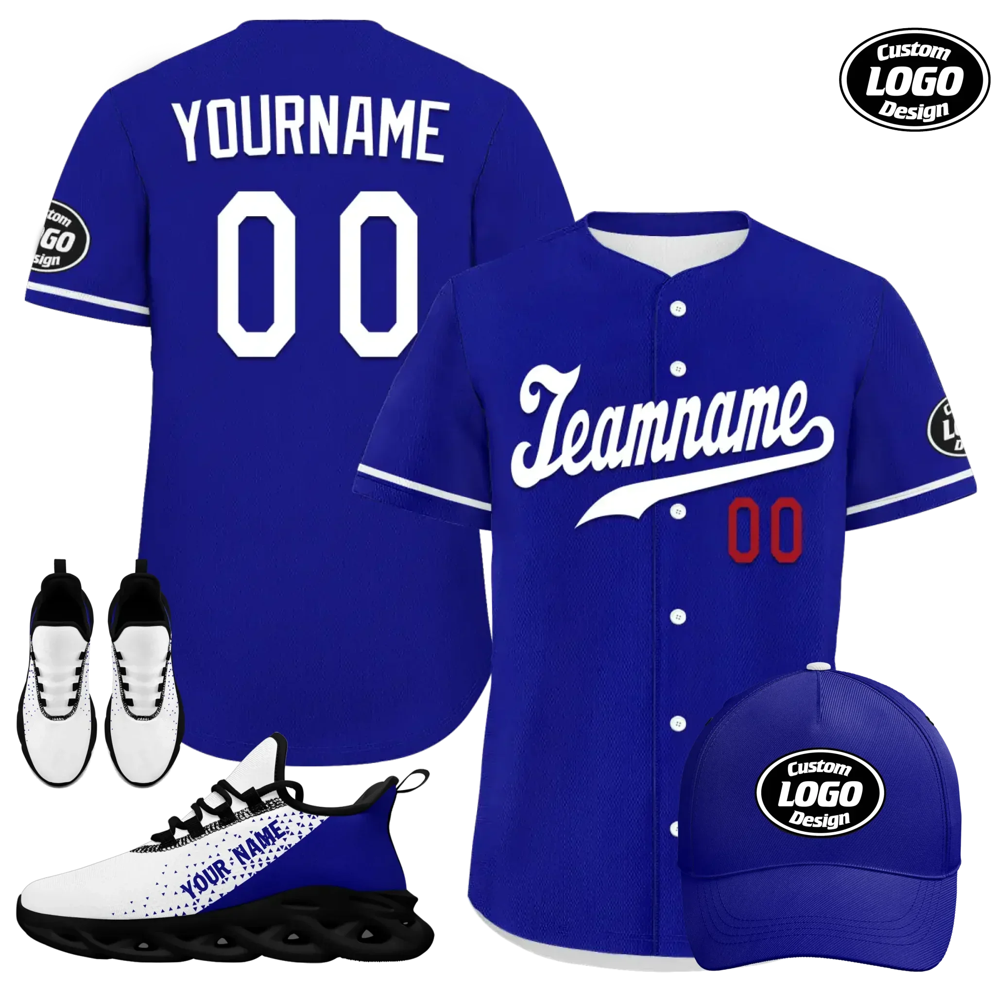 Custom Blue Jersey Maxsoul Shoes And Hat Combo Offer Personalized,ZH-24020084 - Coolcustomize