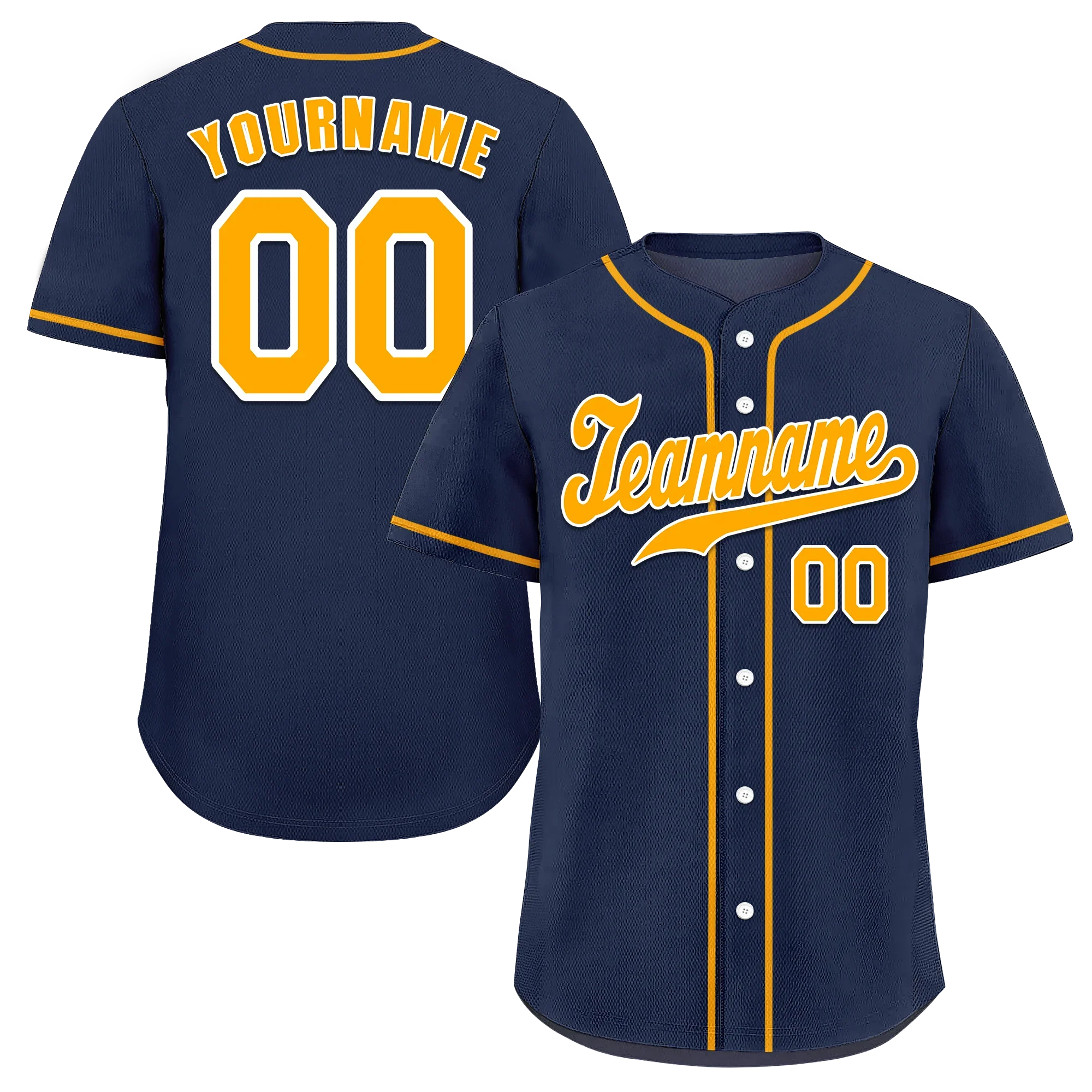 Custom Blue Classic Style Orange Authentic Baseball Jersey - Coolcustomize