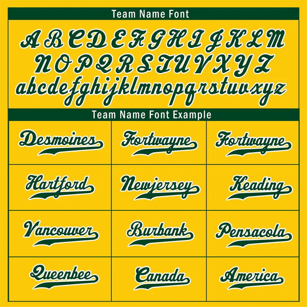 Custom Yellow Classic Style Green Authentic Baseball Jersey - Coolcustomize