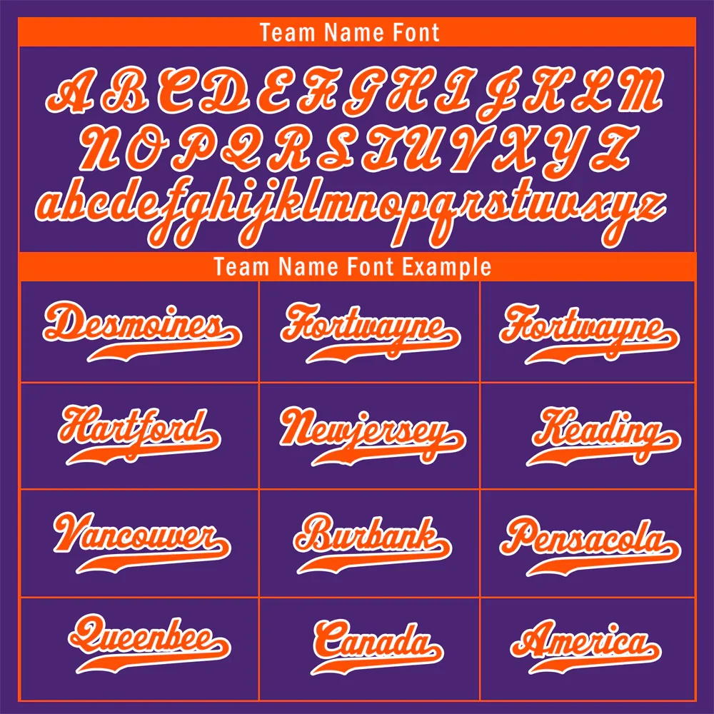 Custom Purple Classic Style Orange Authentic Baseball Jersey - Coolcustomize