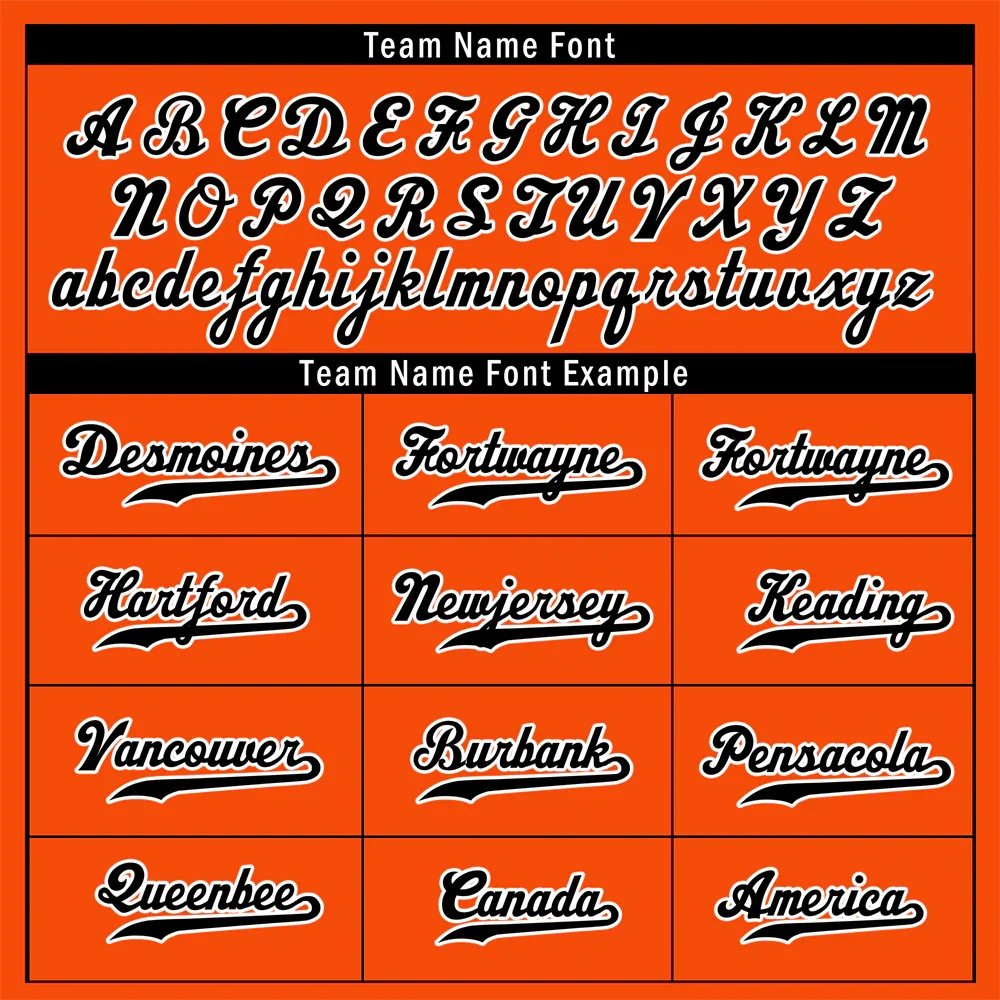 Custom Orange Classic Style Black Authentic Baseball Jersey - Coolcustomize
