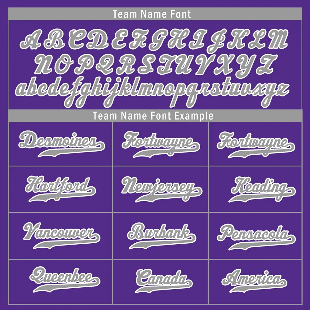 Custom Purple Classic Style Grey Authentic Baseball Jersey - Coolcustomize