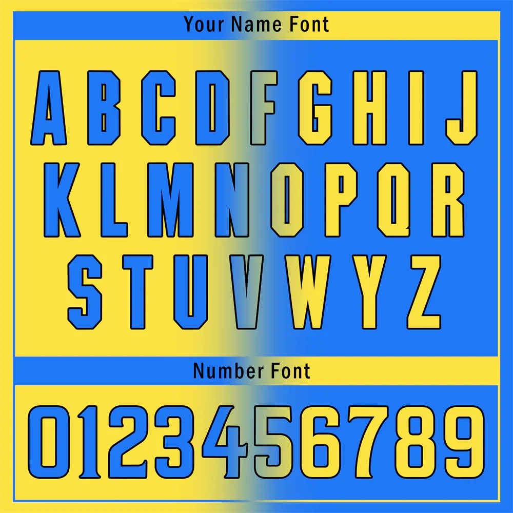 Custom Yellow Blue Gradient Fashion Blue Authentic Baseball Jersey - Coolcustomize
