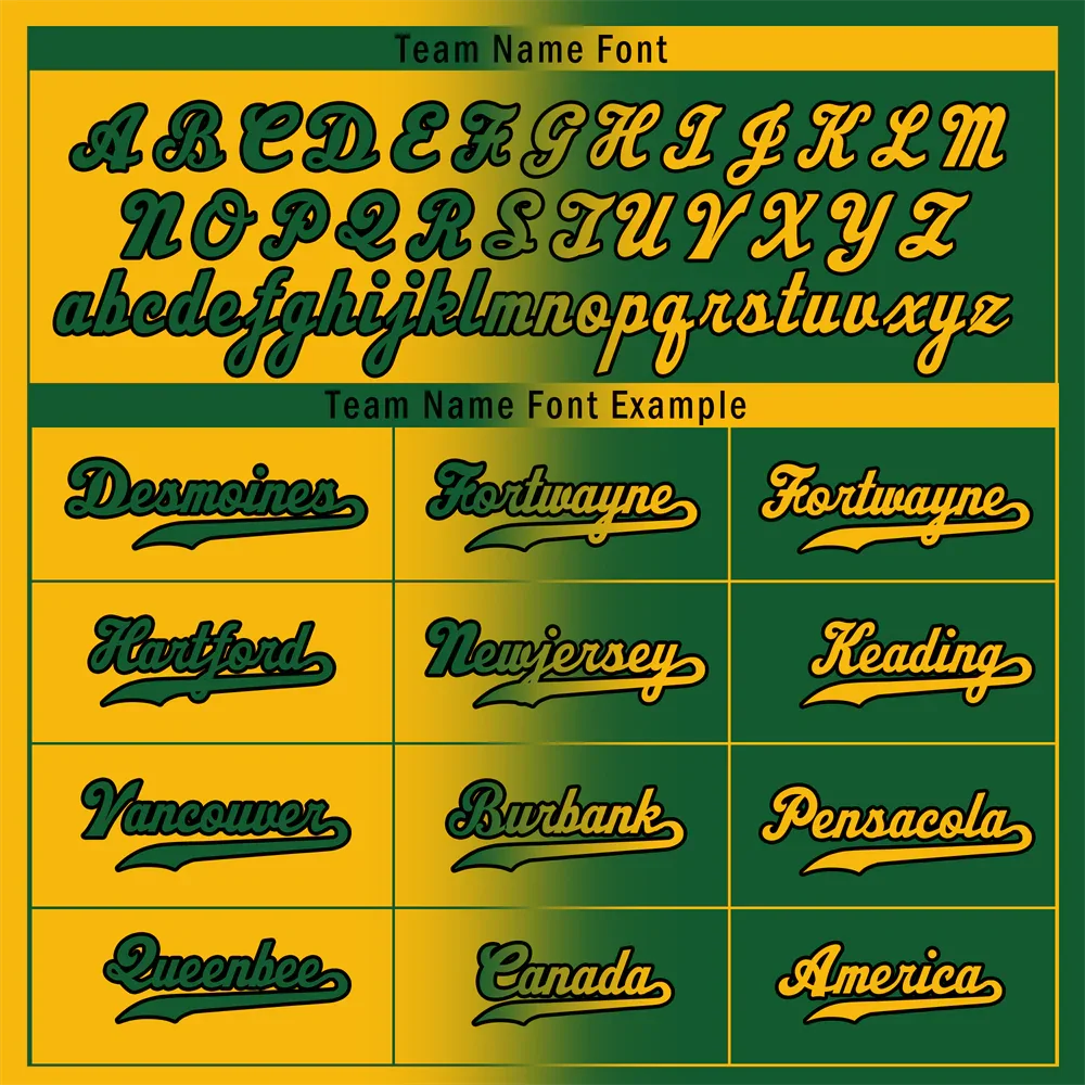 Custom Orange Green Gradient Fashion Green Authentic Baseball Jersey - Coolcustomize