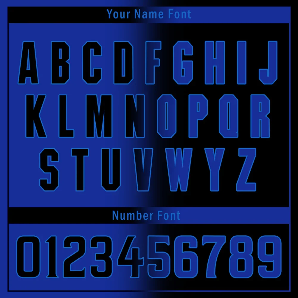 Custom Blue Black Gradient Fashion Black Authentic Baseball Jersey - Coolcustomize