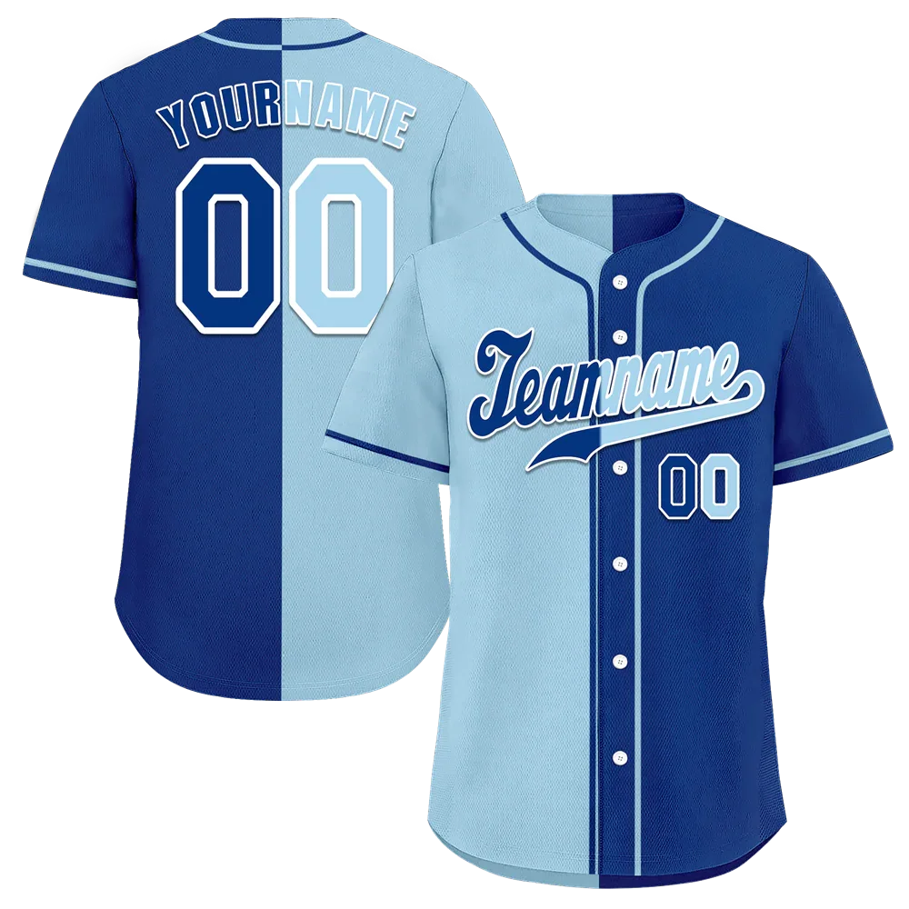 Custom Aqua Blue Gradient Fashion Blue Authentic Baseball Jersey - Coolcustomize