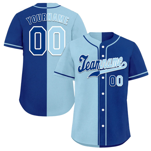 Custom Aqua Blue Gradient Fashion Blue Authentic Baseball Jersey - Coolcustomize