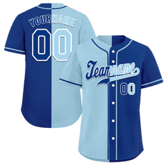 Custom Aqua Blue Gradient Fashion Blue Authentic Baseball Jersey