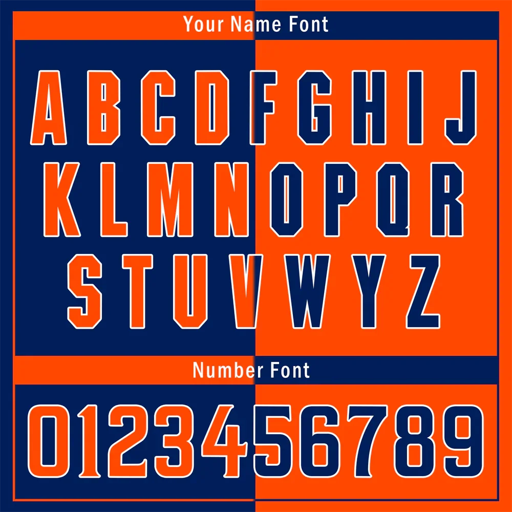 Custom Blue Orange Gradient Fashion Orange Authentic Baseball Jersey - Coolcustomize