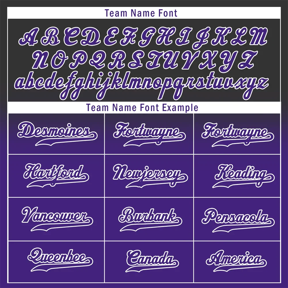 Custom Black Purple Fade Fashion Purple Authentic Baseball Jersey - Coolcustomize