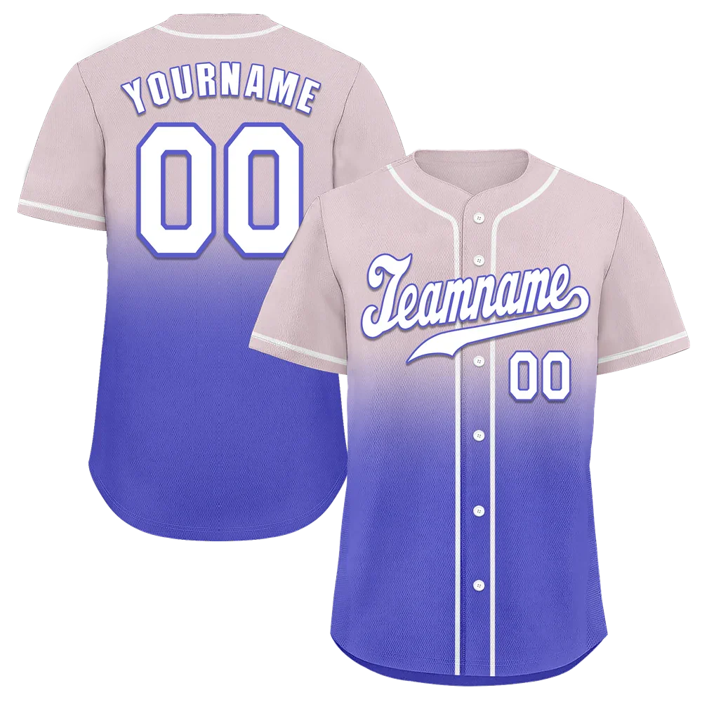 Custom Fade Fashion White Authentic Baseball Jersey - Coolcustomize