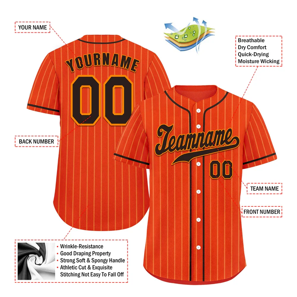 Custom Red Stripe Fashion Black Authentic Baseball Jersey - Coolcustomize
