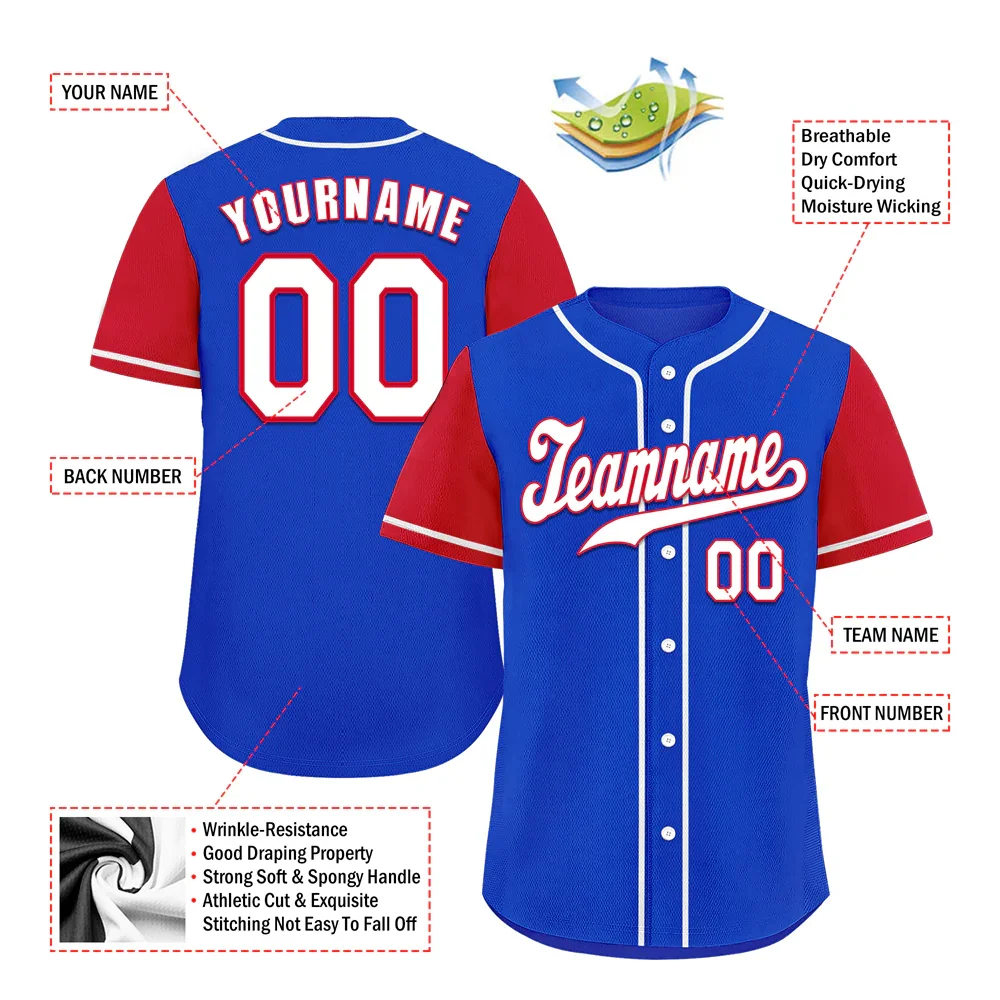 Custom Blue Brown Raglan Sleeves White Authentic Baseball Jersey - Coolcustomize