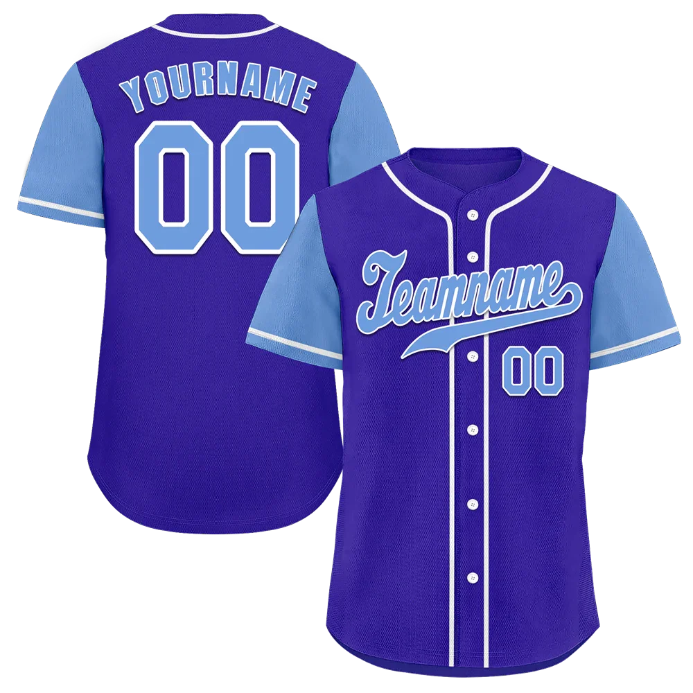 Custom Blue Aqua Raglan Sleeves Aqua Authentic Baseball Jersey - Coolcustomize
