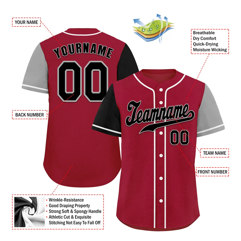 Custom Brown Two Tone Black Authentic Baseball Jersey - Coolcustomize