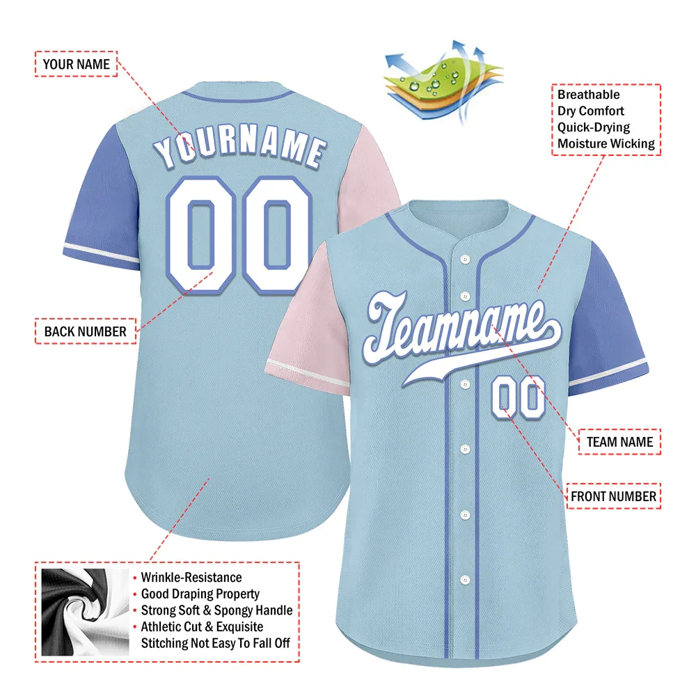 Custom Aqua Two Tone White Authentic Baseball Jersey - Coolcustomize