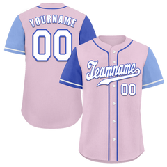 Custom Pink Two Tone White Authentic Baseball Jersey