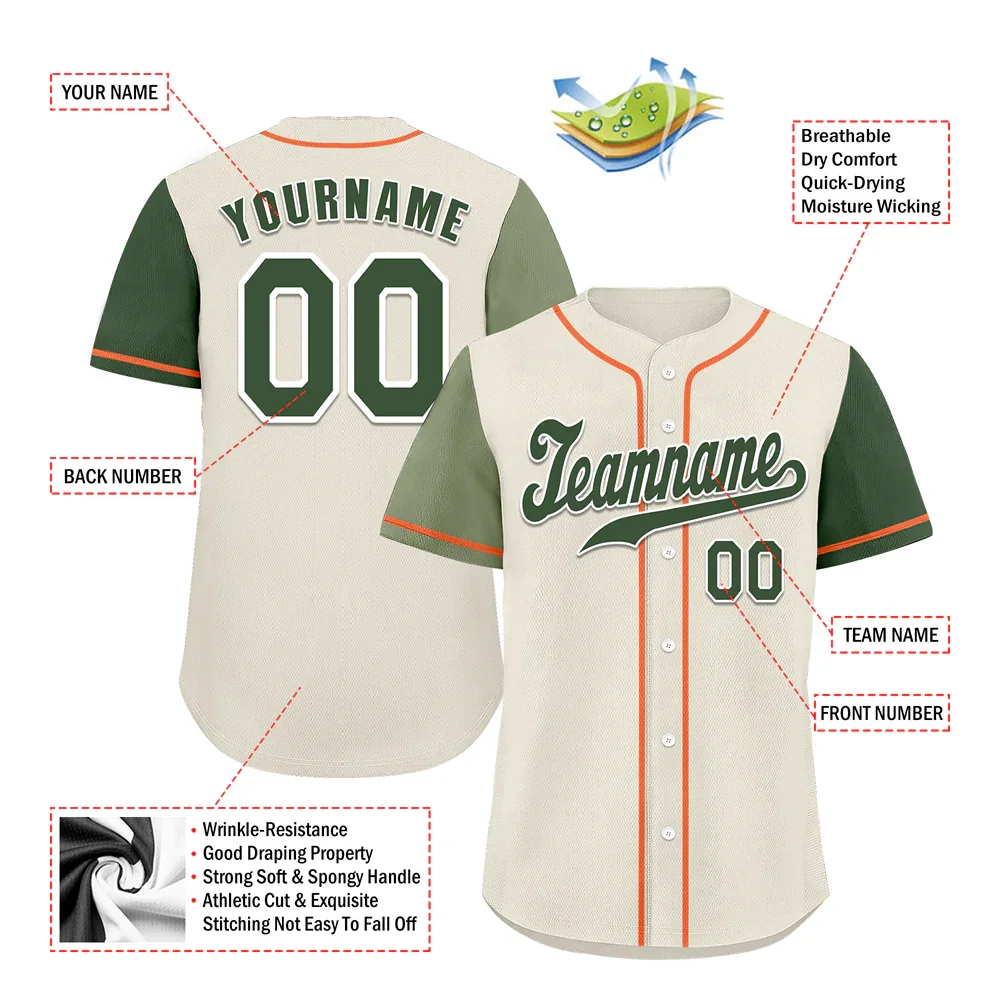 Custom Grey Two Tone Green Authentic Baseball Jersey - Coolcustomize