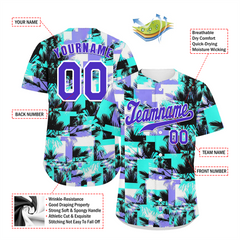 Custom Aqua Graffiti Pattern Blue Authentic Baseball Jersey