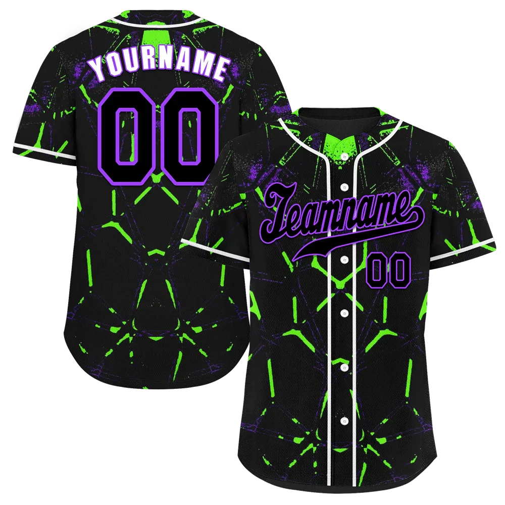 Custom Black Graffiti Pattern Black Authentic Baseball Jersey - Coolcustomize