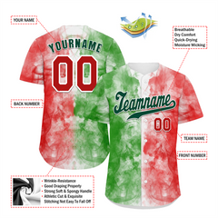 Custom Green Pink Graffiti Pattern Green Authentic Baseball Jersey