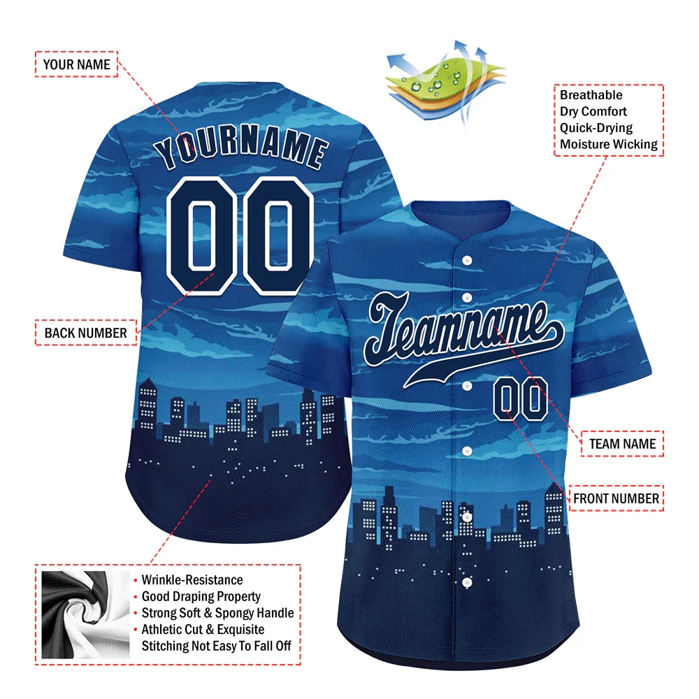 Custom Blue City Edition Black Authentic Baseball Jersey BSBJ0a-bc0fbca - Coolcustomize