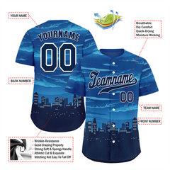 Custom Blue City Edition Black Authentic Baseball Jersey BSBJ0a-bc0fbca