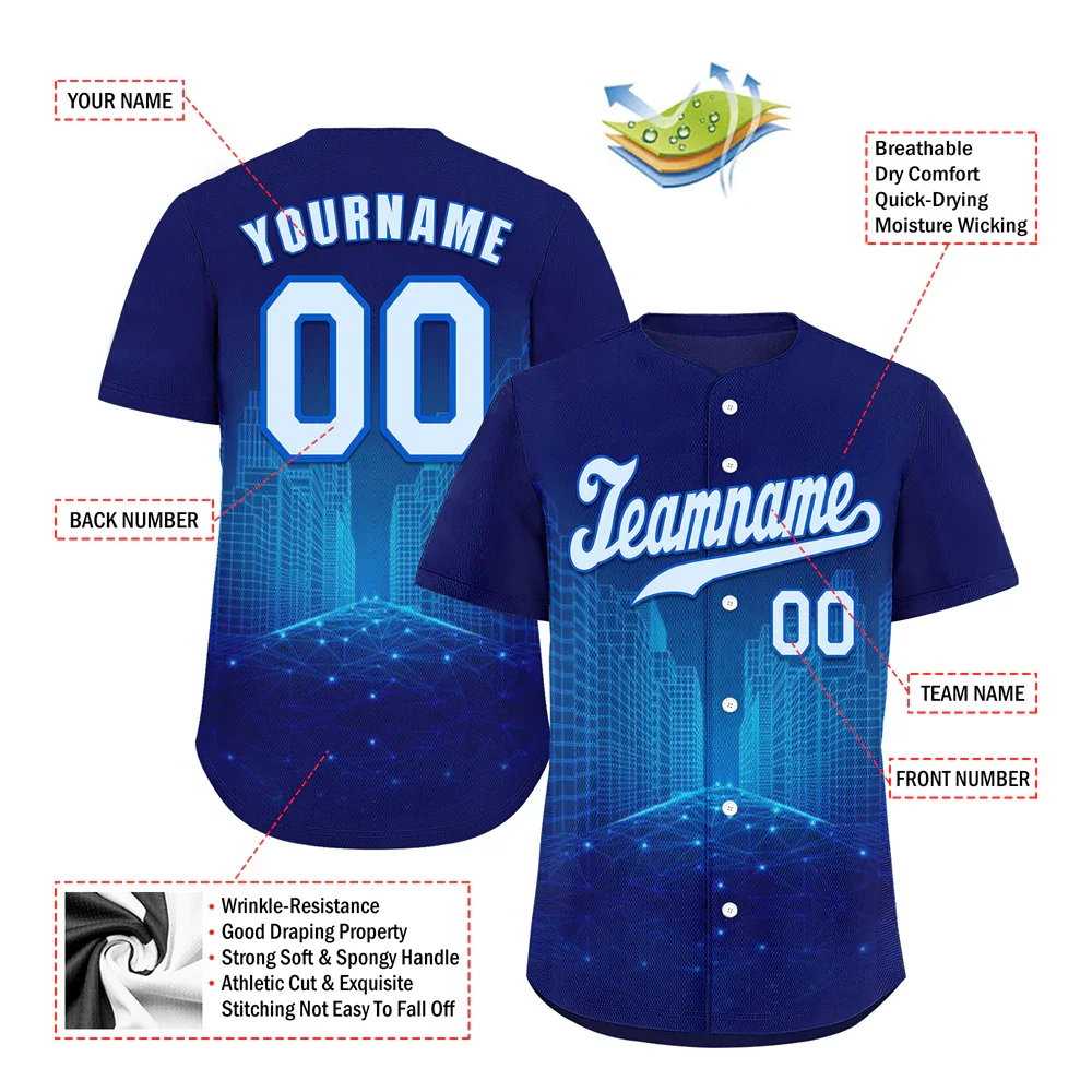 Custom Blue City Edition White Authentic Baseball Jersey BSBJ0a-bc0fbcb - Coolcustomize