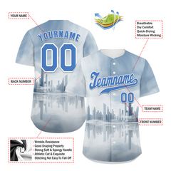 Custom White City Edition Blue Authentic Baseball Jersey BSBJ0a-bc0fbcd