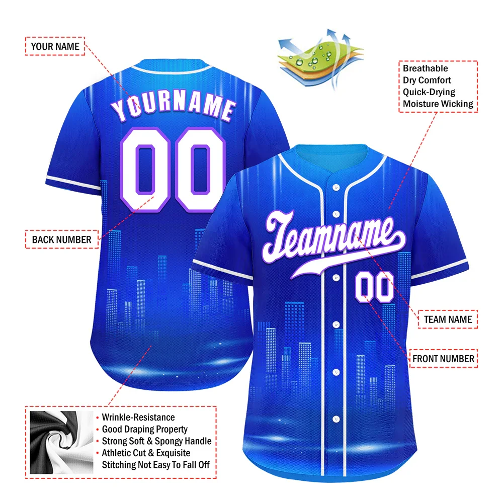 Custom Blue City Edition White Authentic Baseball Jersey BSBJ0a-bc0fbce - Coolcustomize