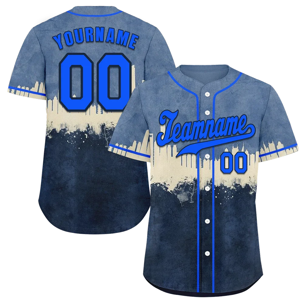 Custom Grey Black City Edition Blue Authentic Baseball Jersey BSBJ0a-bc0fbc7 - Coolcustomize
