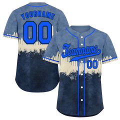 Custom Grey Black City Edition Blue Authentic Baseball Jersey BSBJ0a-bc0fbc7