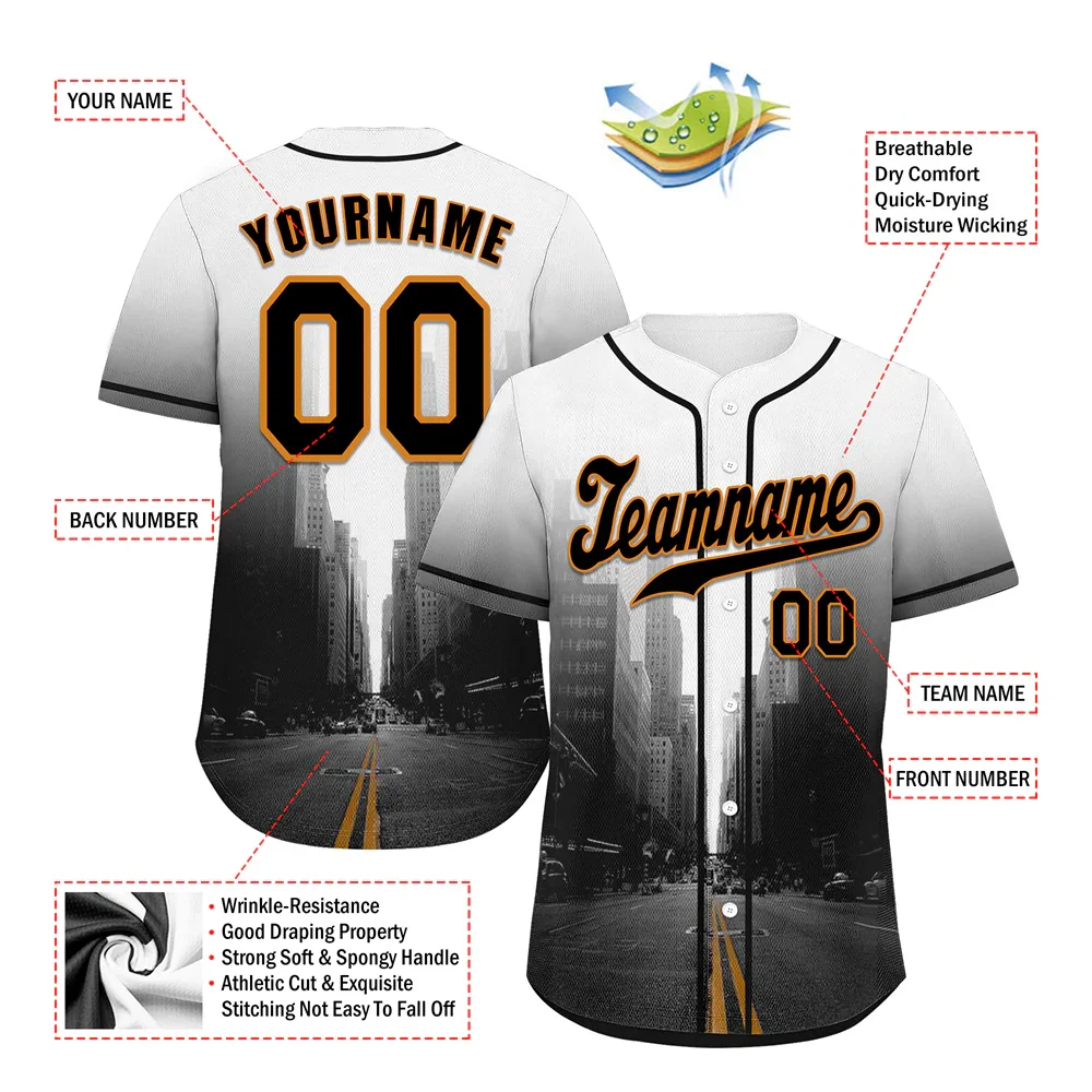 Custom White Black City Edition Black Authentic Baseball Jersey BSBJ0a-bc0fbc9 - Coolcustomize