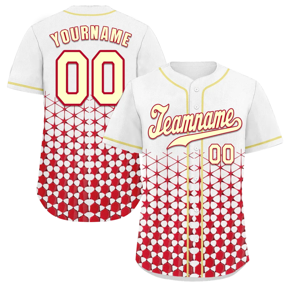 Custom White 3D Pattern Yellow Authentic Baseball Jersey BSBJ0a-bc0fbda - Coolcustomize