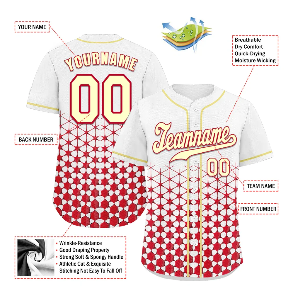 Custom White 3D Pattern Yellow Authentic Baseball Jersey BSBJ0a-bc0fbda - Coolcustomize
