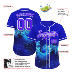 Custom Blue 3D Pattern Purple Authentic Baseball Jersey BSBJ0a-bc0fbd7