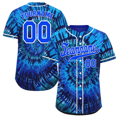 Custom Blue Tie Dye Blue Authentic Baseball Jersey BSBJ0a-bc0fbeb