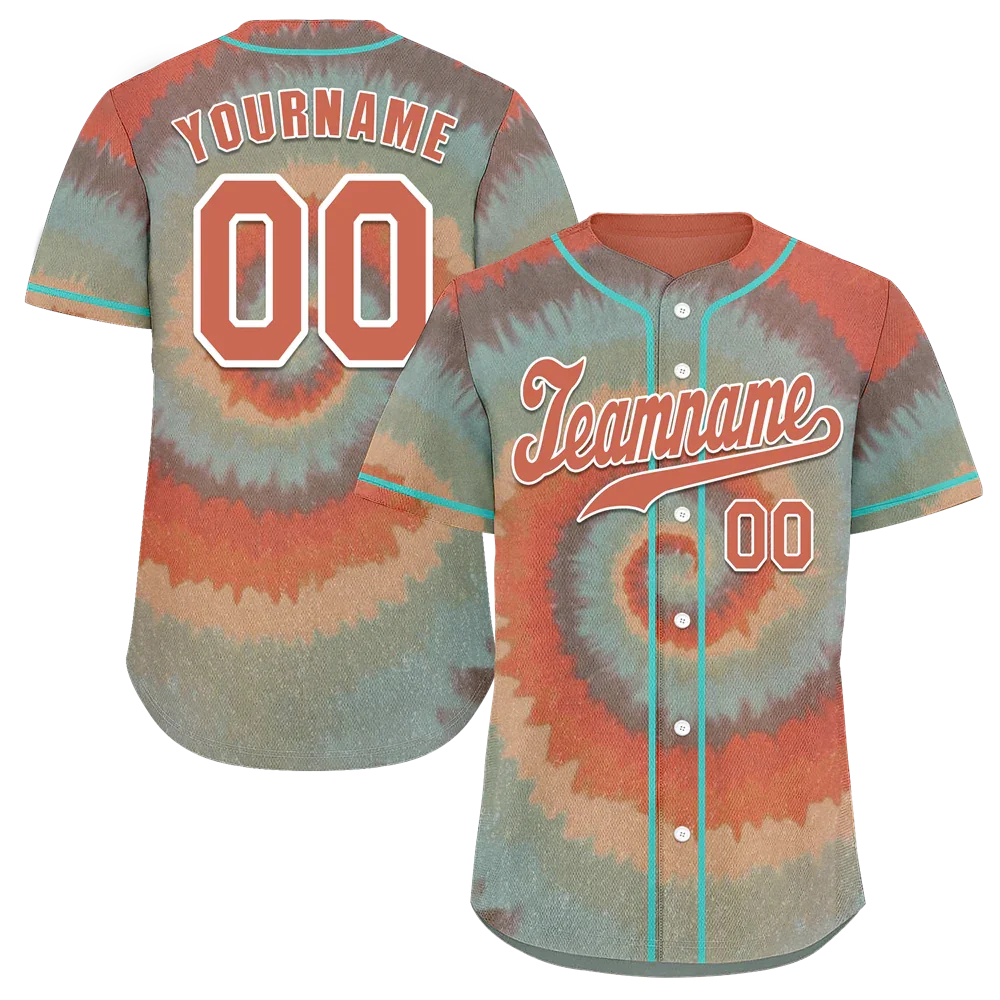 Custom Orange Tie Dye Orange Authentic Baseball Jersey BSBJ0a-bc0fbed - Coolcustomize